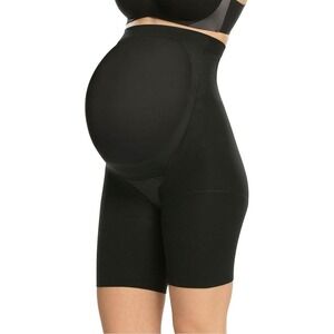 Spanx Power Mama Shapewear Shorts Women's Size B Black Maternity‎ Pregnancy